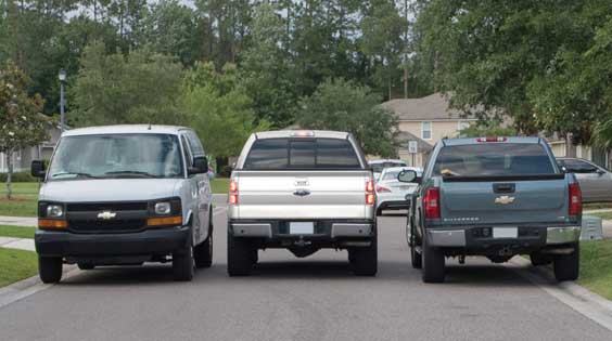 Avoid parking across