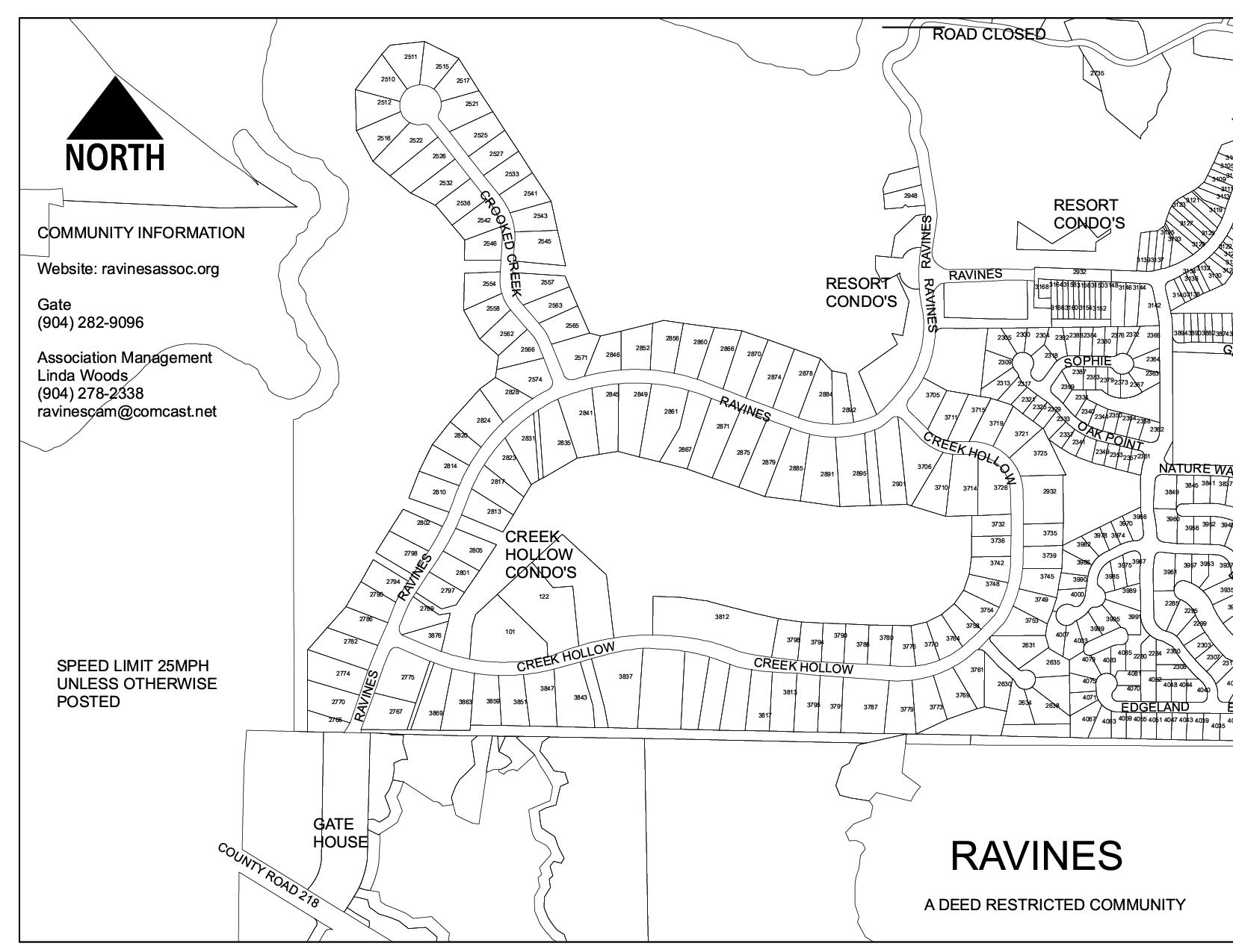 Ravines Maps The Ravines Community Association